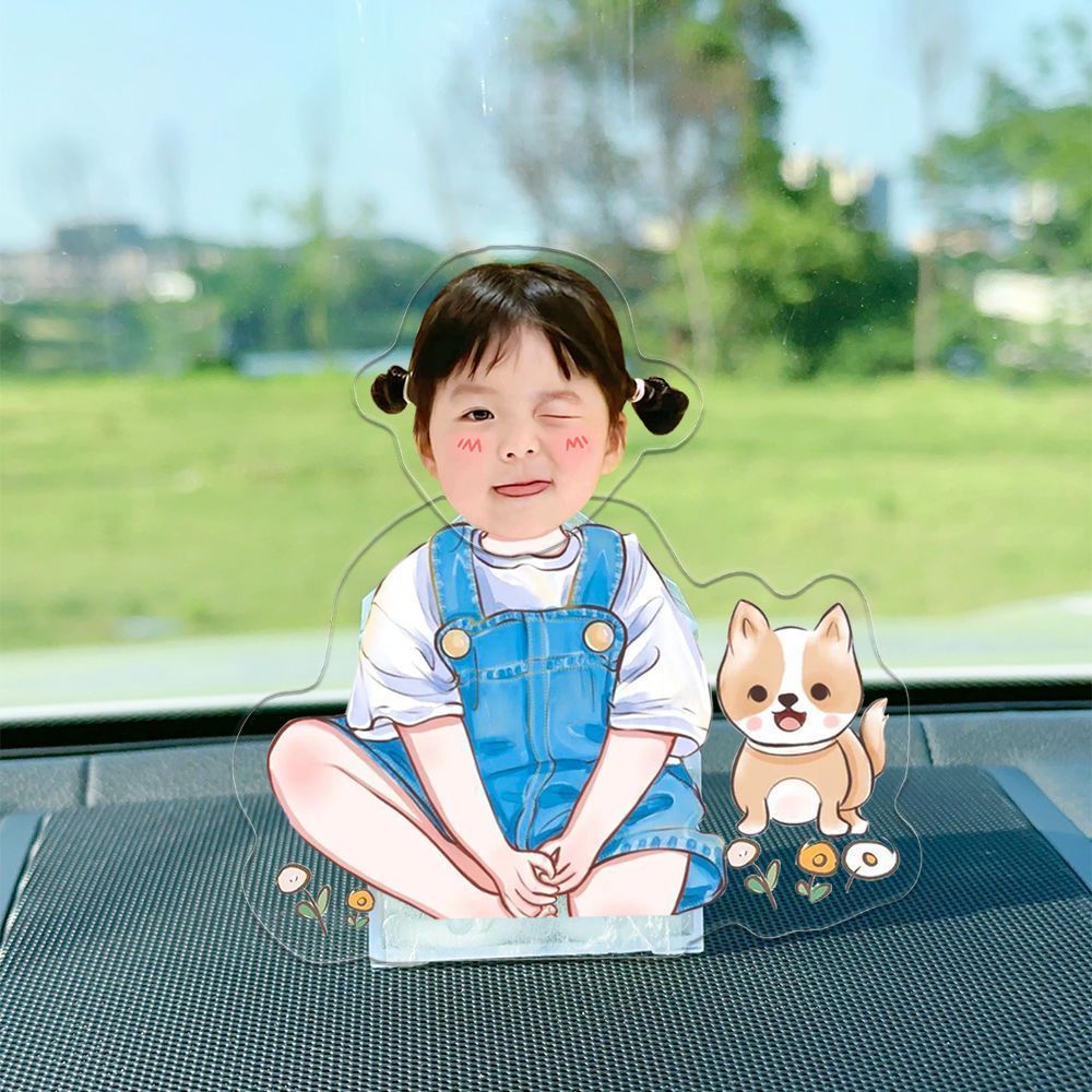 Customized photos of DIY acrylic automatic shaking head ornaments