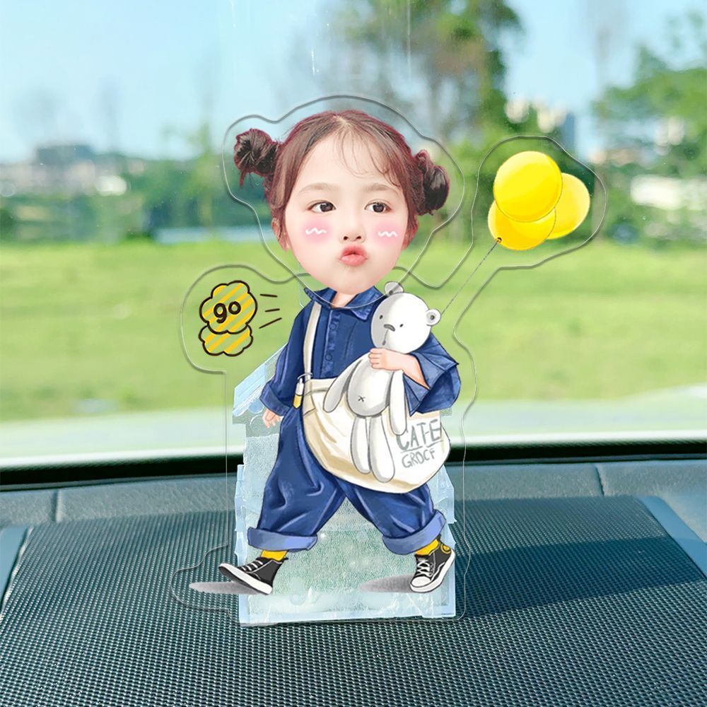 Customized photos of DIY acrylic automatic shaking head ornaments