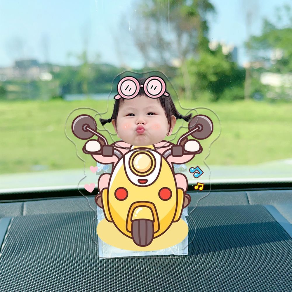 Customized photos of DIY acrylic automatic shaking head ornaments