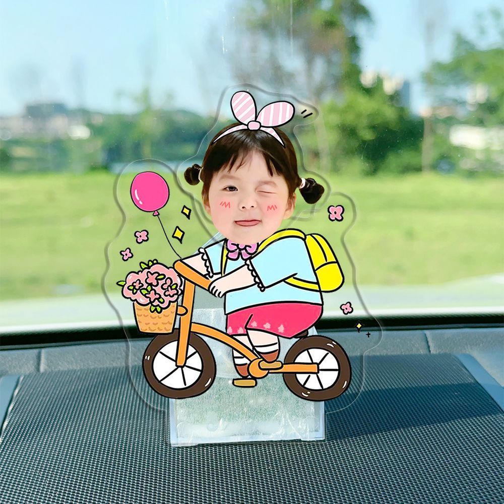 Customized photos of DIY acrylic automatic shaking head ornaments