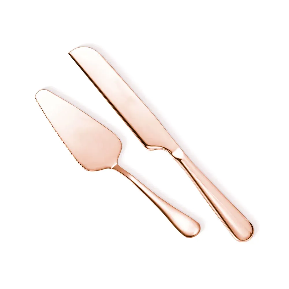 Personalised wedding cake cutter set with name