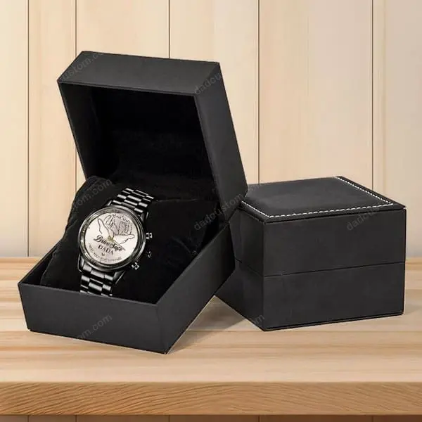 Drive Safe Daddy - Custom Printed Metal Watch - Gift for Husband, New Dads