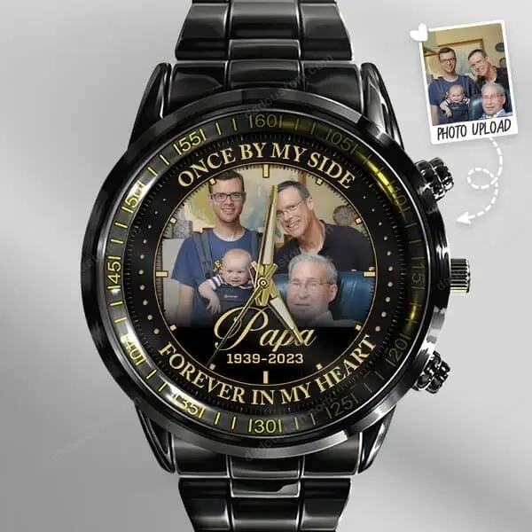 Memorial Gifts for Loss - Custom Metal Watch - In Loving Memory, The Best Sympathy Gift