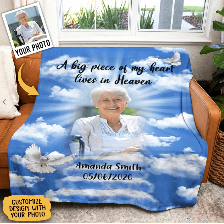 In Loving Memories Custom Photo Blanket Memorial