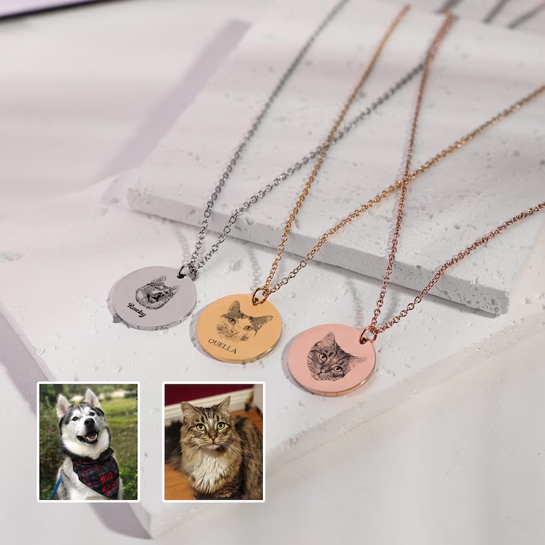 Custom Pet Portrait Necklace