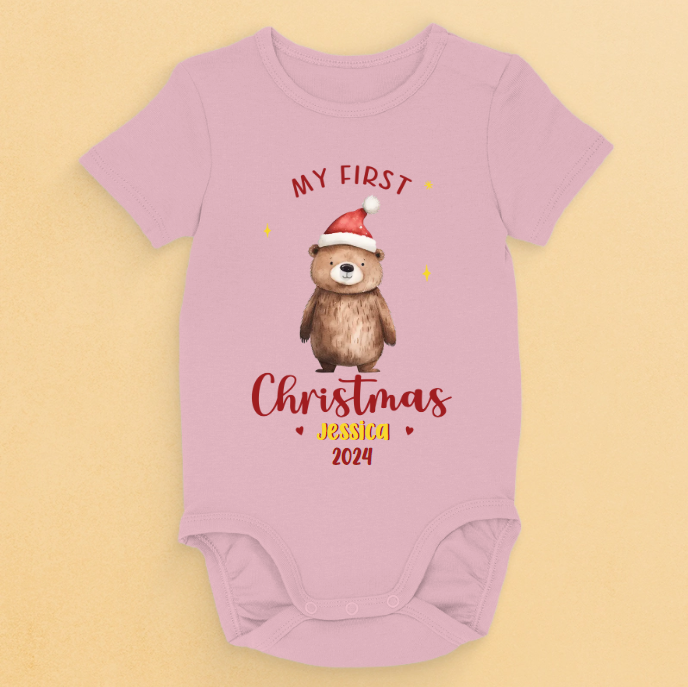 Christmas Magic In A Tiny Package - Family Personalized Custom Baby Onesie - Christmas Gift For Baby Kids, Newborn Baby