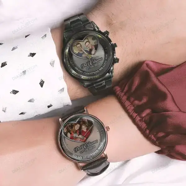 Heart Frame Photo Upload - Family Custom Stainless Steel Metal Watch