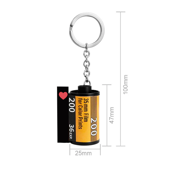 Personalized Photo Film Roll Camera Keychain Gift
