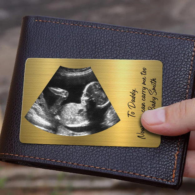 Now You Can Carry Me Too - Personalized Photo Stainless Steel Card