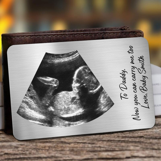 Now You Can Carry Me Too - Personalized Photo Stainless Steel Card