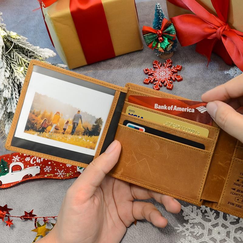 Christmas 2024-Mom to Son Wallet-Engraved Wallet For Son-Wallet for Son From Mom & Dad- Leather Wallet-Mens Wallet-Christmas Gift Birthday Gift-Gift For Son Cannot Be Customized
