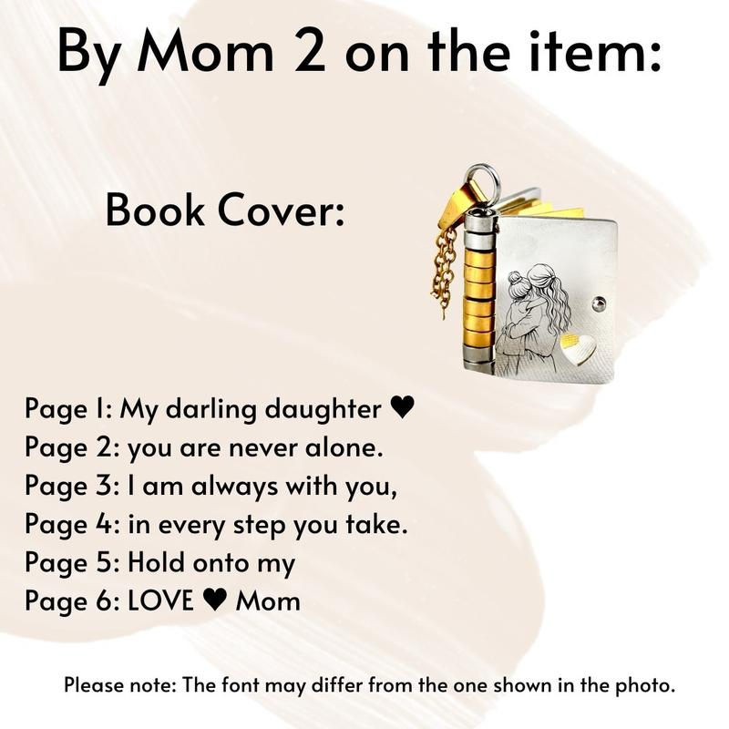 Customize a message book necklace for your loved one, gift for book lovers, gift for her