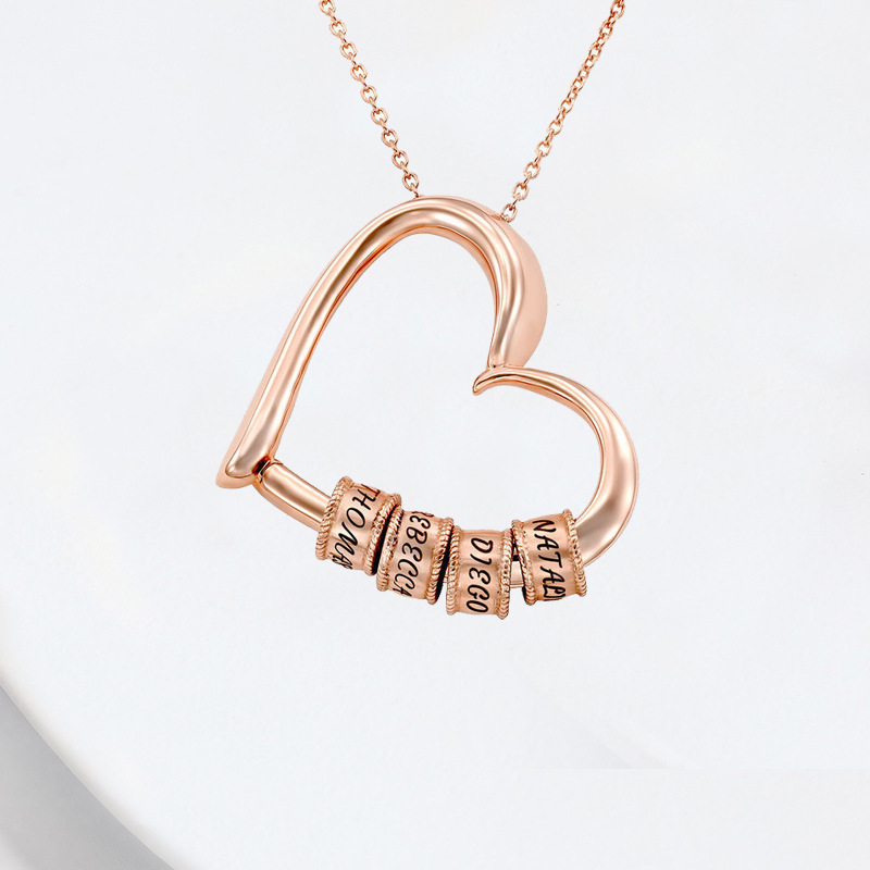 Family's Love Engraved Pendant with LED Gift Box