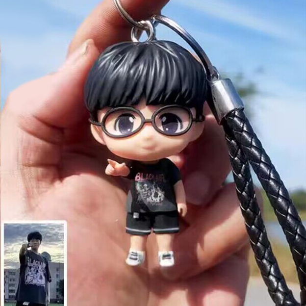 Personalized character keychain