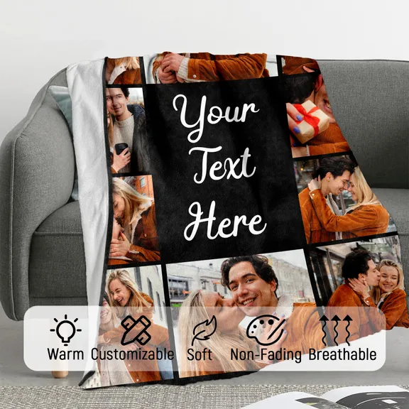 Photo Blanket - Custom Blanket with Personalized Photo
