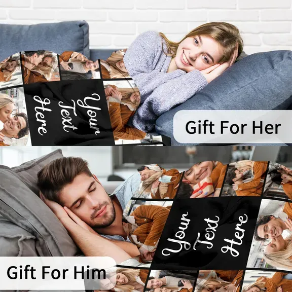 Photo Blanket - Custom Blanket with Personalized Photo