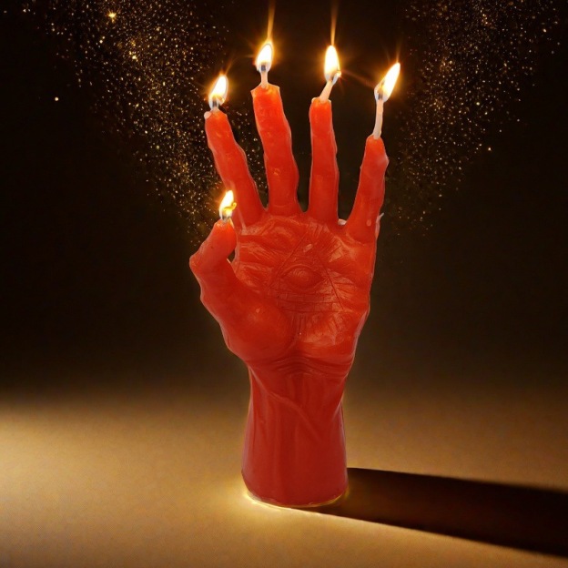 Burning finger candle props decoration