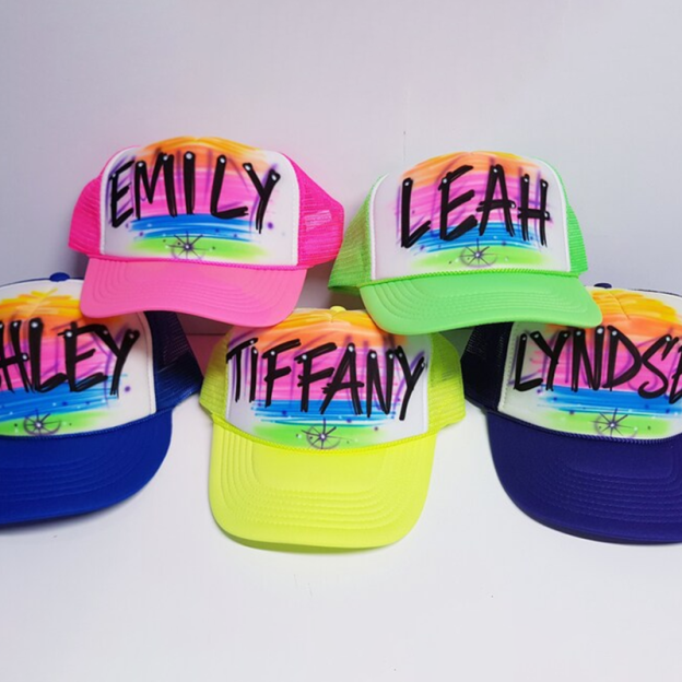 Spray any name, color, hat to personalize the truck driver