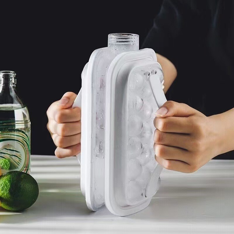 Portable Transparent Water Bottle Ice Grid Membrane Set