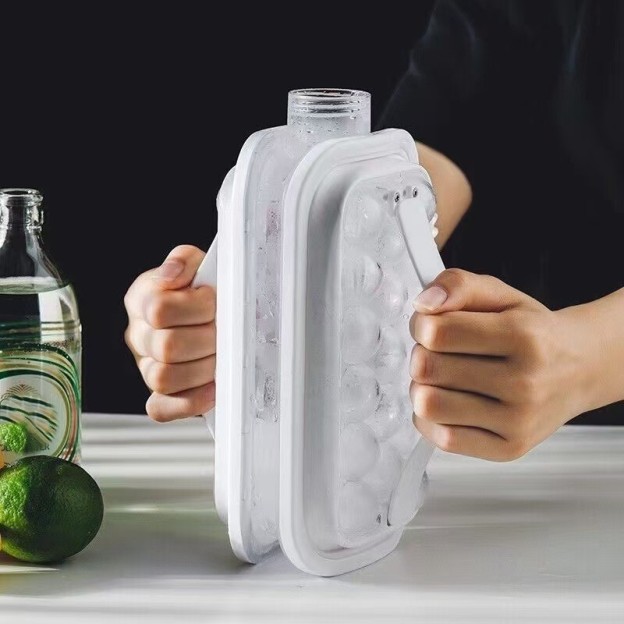 Portable Transparent Water Bottle Ice Grid Membrane Set
