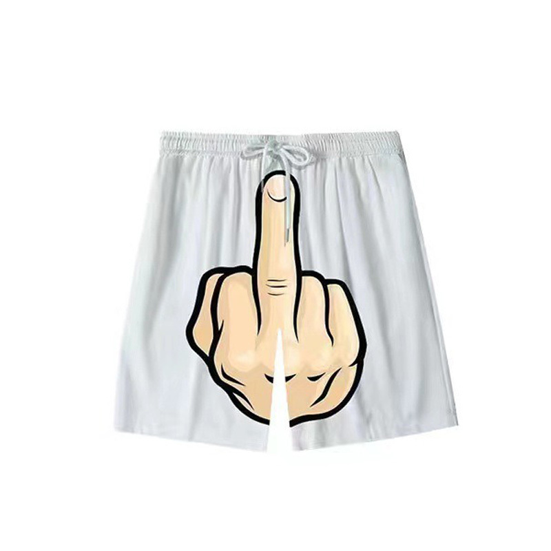 Middle Finger Casual Beach Shorts