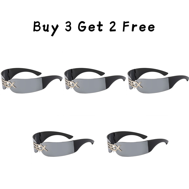 New punk frameless integrated glasses