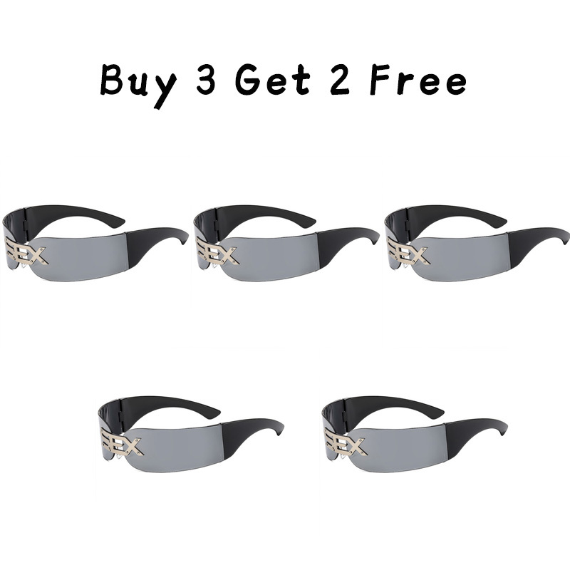 New punk frameless integrated glasses