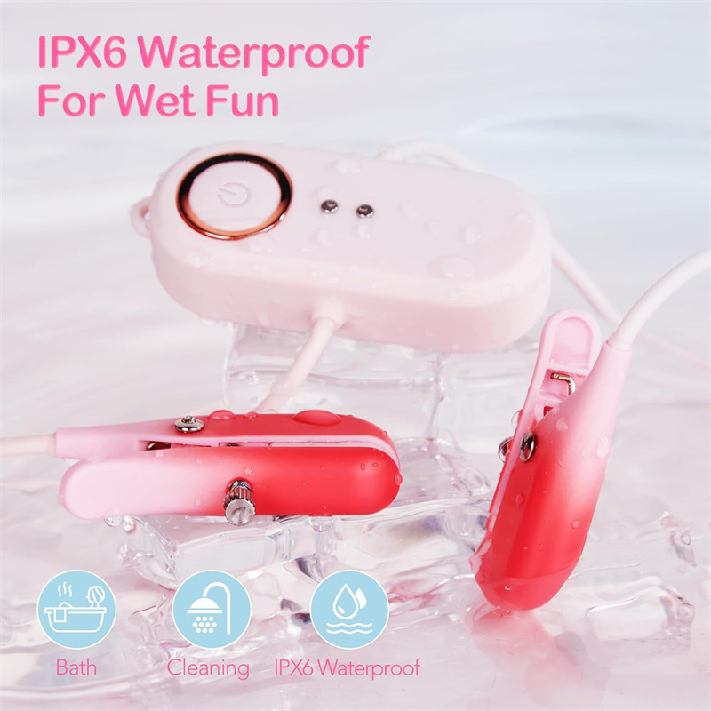 Electric remote control nipple vibrator