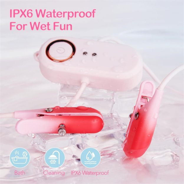 Electric remote control nipple vibrator