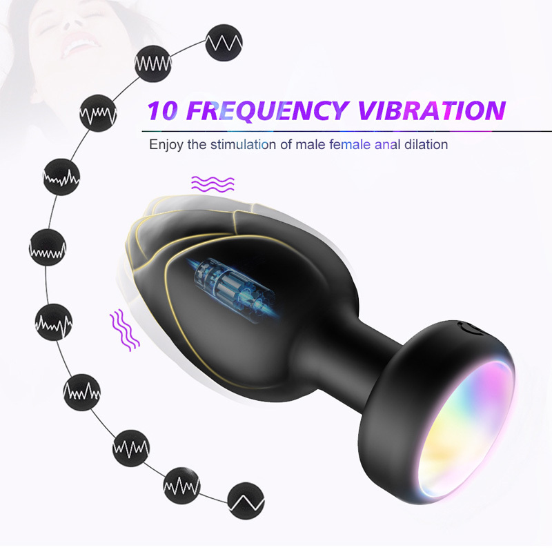 LED Light Silicone Butt Plug
