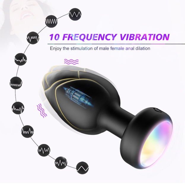 LED Light Silicone Butt Plug