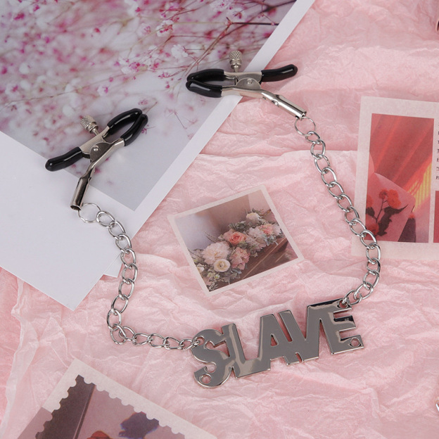 Personalized metal letter nipple clamps