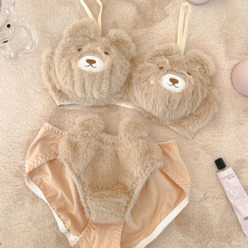 Winter Cream Bear Underwear Set