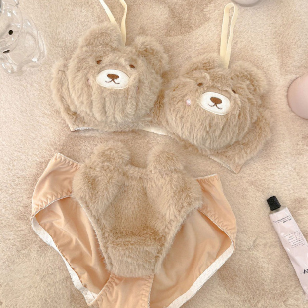 Winter Cream Bear Underwear Set
