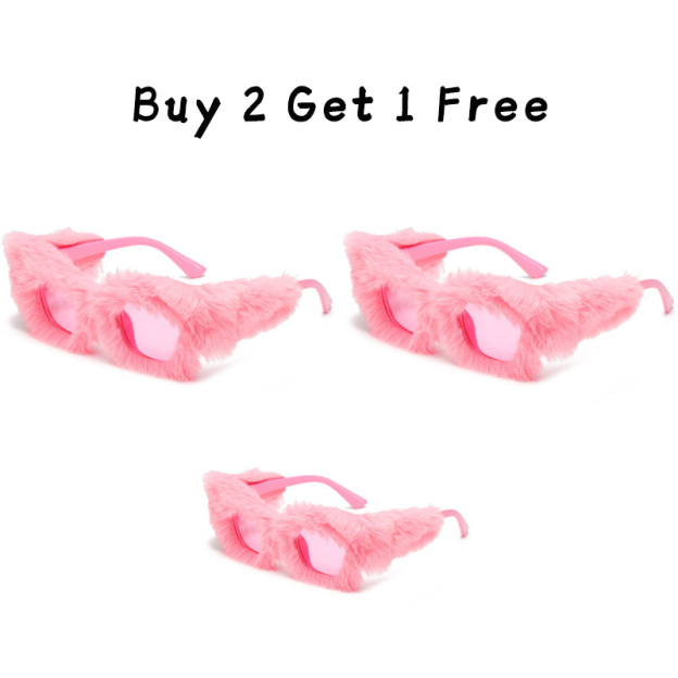 Plush Square Frame Sunglasses