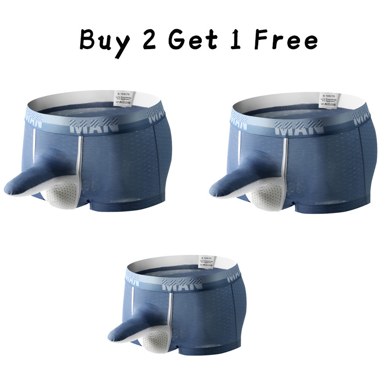 Men's breathable ice silk underwear