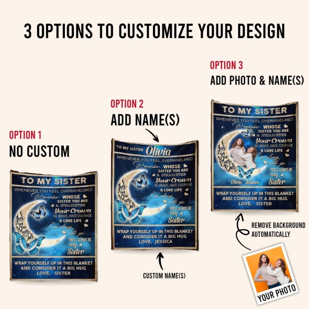 Personalized blankets for sisters and besties