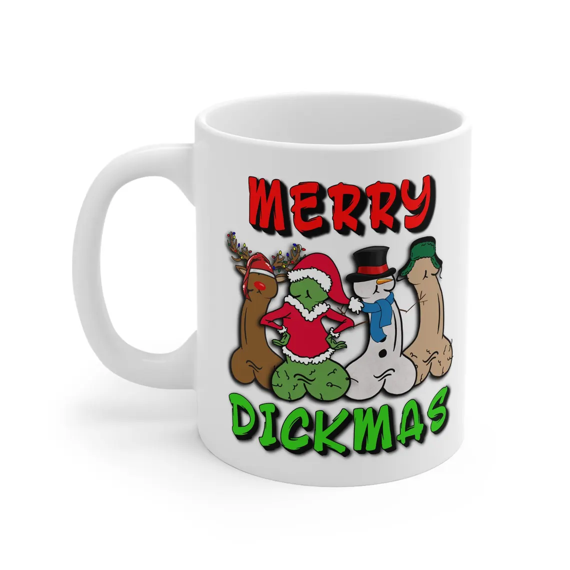 Funny Merry Dickmas Mug