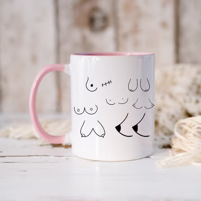 Interesting black line mug