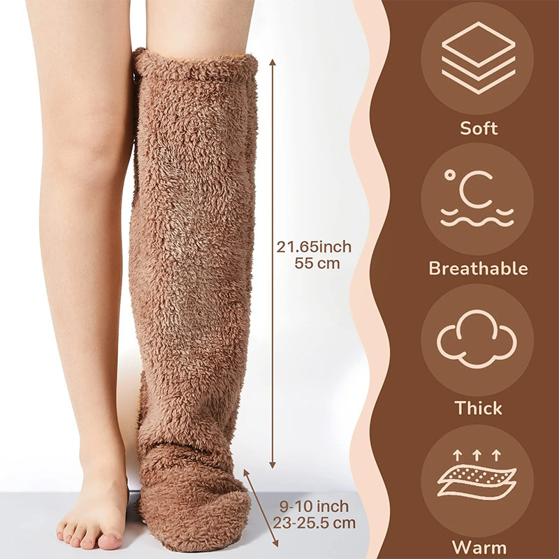 High-top thermal knee socks