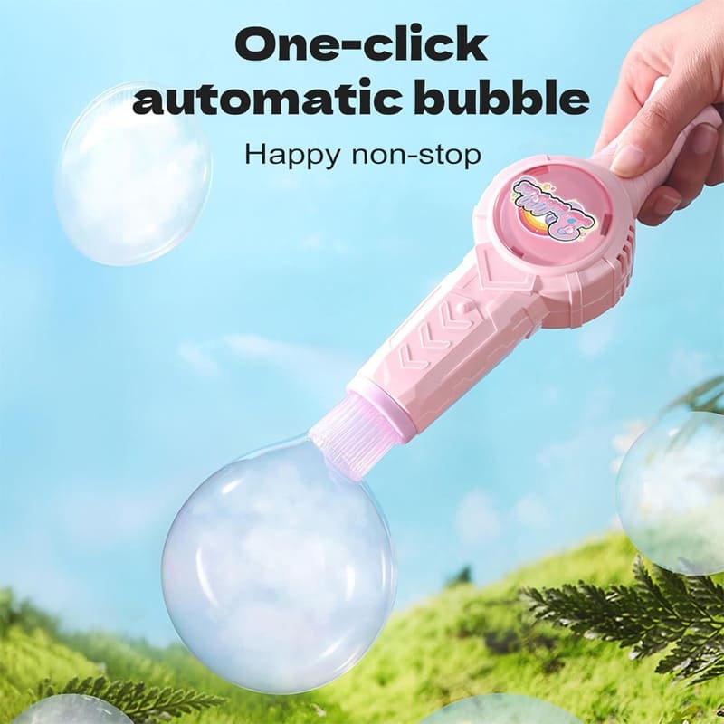 Handheld electric bubble machine