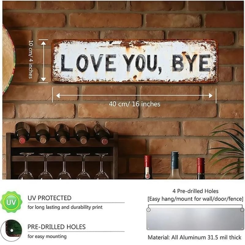 Love, Goodbye – Vintage Metal Wall Decor