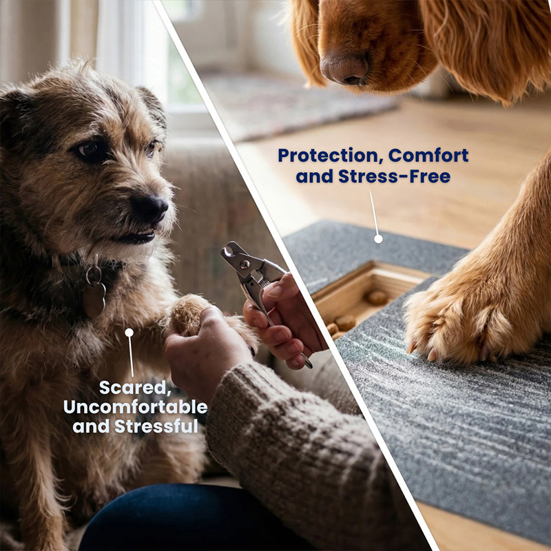 Pet nail trimming board