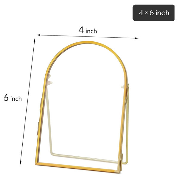 Arched glass commemorative photo frame