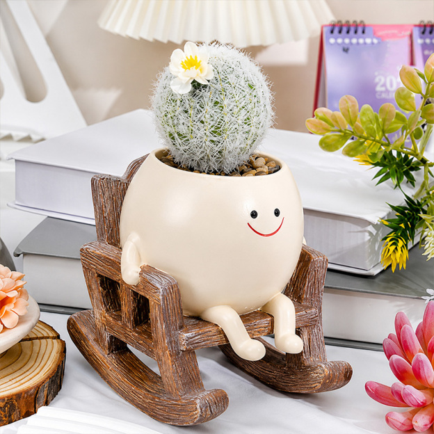 Cute Cartoon Rocking Chair Flower Pot