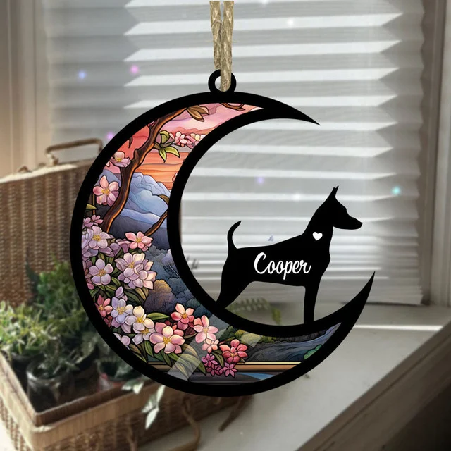 Custom Name Memorial Wooden Gift for Dog Lover