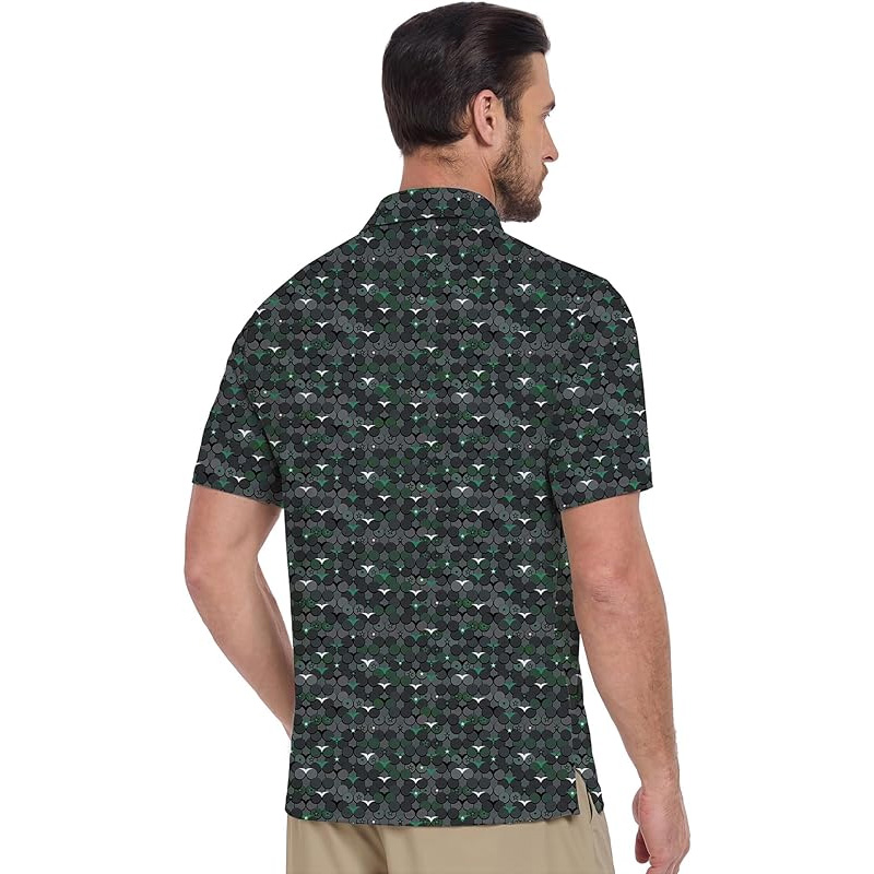 Stylish golf ball pattern sports polo shirt