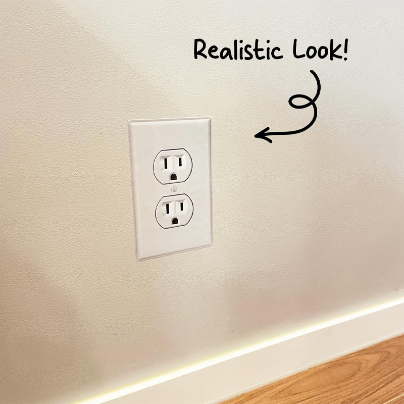 Prank wall socket decorative stickers
