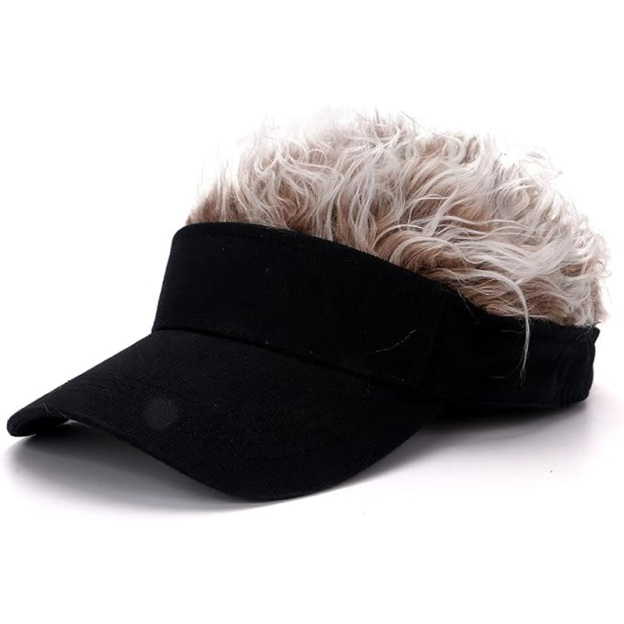 Fun wig sunshade baseball cap