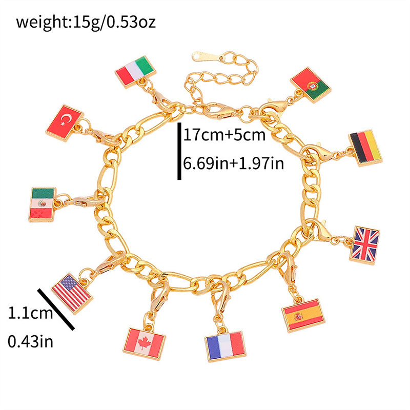National flag charm bracelet